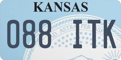 KS license plate 088ITK