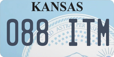 KS license plate 088ITM
