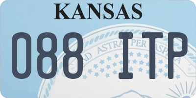 KS license plate 088ITP