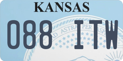 KS license plate 088ITW