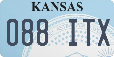 KS license plate 088ITX