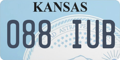 KS license plate 088IUB