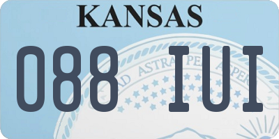 KS license plate 088IUI