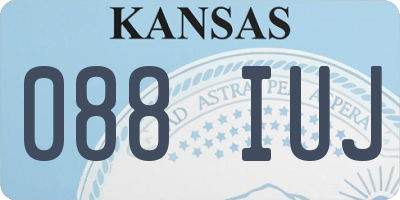 KS license plate 088IUJ