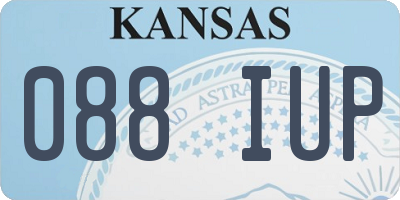 KS license plate 088IUP