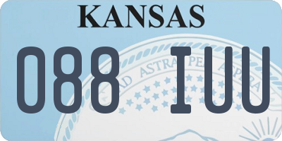 KS license plate 088IUU