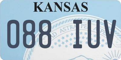 KS license plate 088IUV
