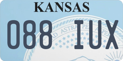 KS license plate 088IUX