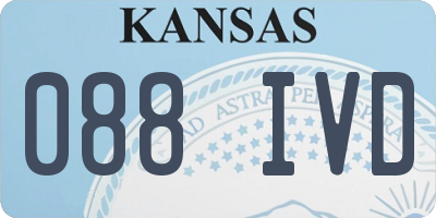KS license plate 088IVD