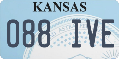 KS license plate 088IVE