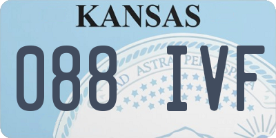 KS license plate 088IVF
