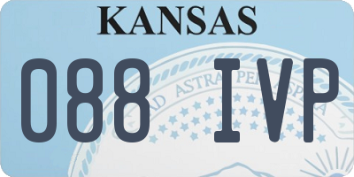 KS license plate 088IVP