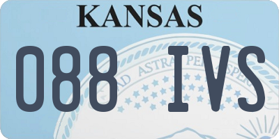KS license plate 088IVS