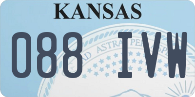 KS license plate 088IVW