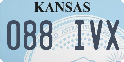 KS license plate 088IVX