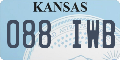 KS license plate 088IWB