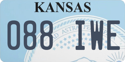KS license plate 088IWE