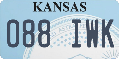 KS license plate 088IWK