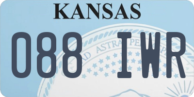 KS license plate 088IWR