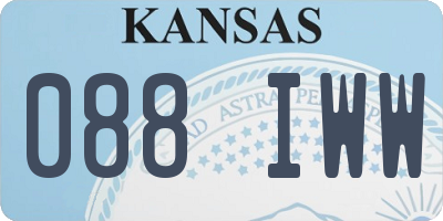 KS license plate 088IWW