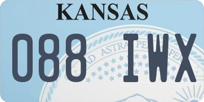 KS license plate 088IWX