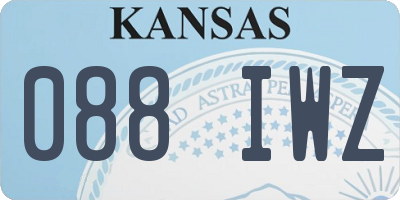 KS license plate 088IWZ