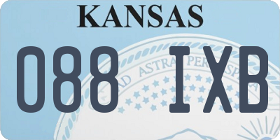 KS license plate 088IXB