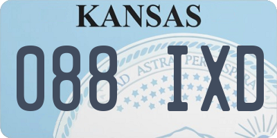 KS license plate 088IXD