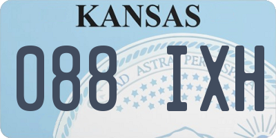 KS license plate 088IXH