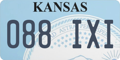KS license plate 088IXI