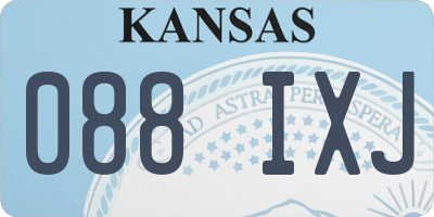 KS license plate 088IXJ