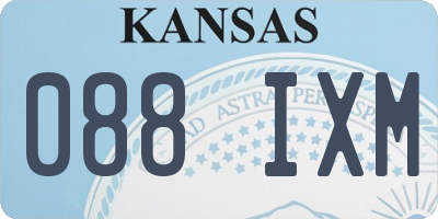 KS license plate 088IXM