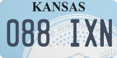 KS license plate 088IXN