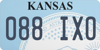 KS license plate 088IXO