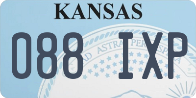 KS license plate 088IXP