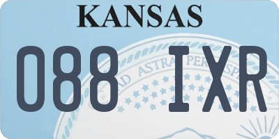 KS license plate 088IXR