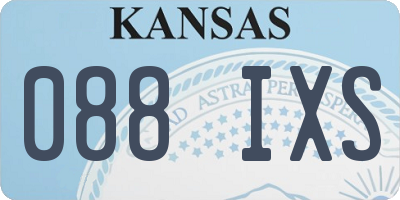 KS license plate 088IXS