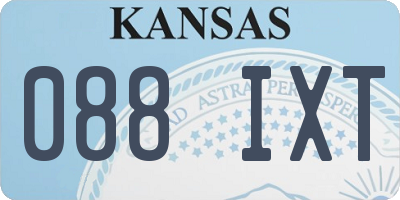 KS license plate 088IXT