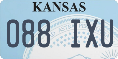 KS license plate 088IXU