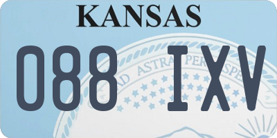 KS license plate 088IXV