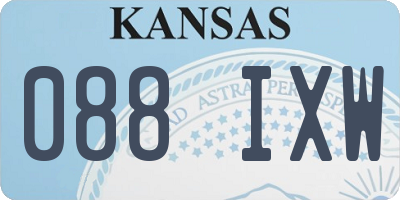 KS license plate 088IXW
