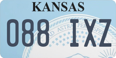 KS license plate 088IXZ
