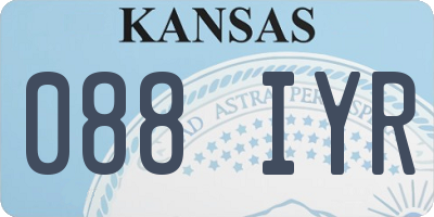 KS license plate 088IYR