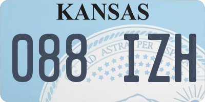 KS license plate 088IZH