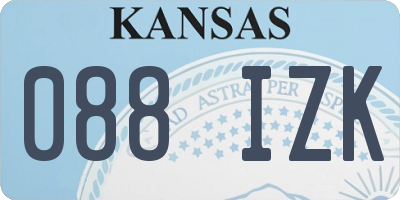 KS license plate 088IZK