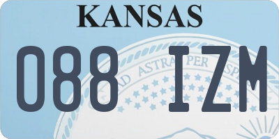 KS license plate 088IZM