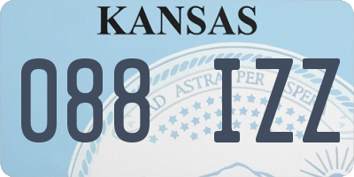 KS license plate 088IZZ