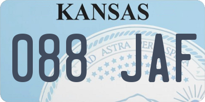 KS license plate 088JAF