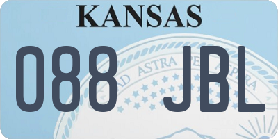 KS license plate 088JBL