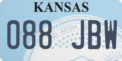 KS license plate 088JBW